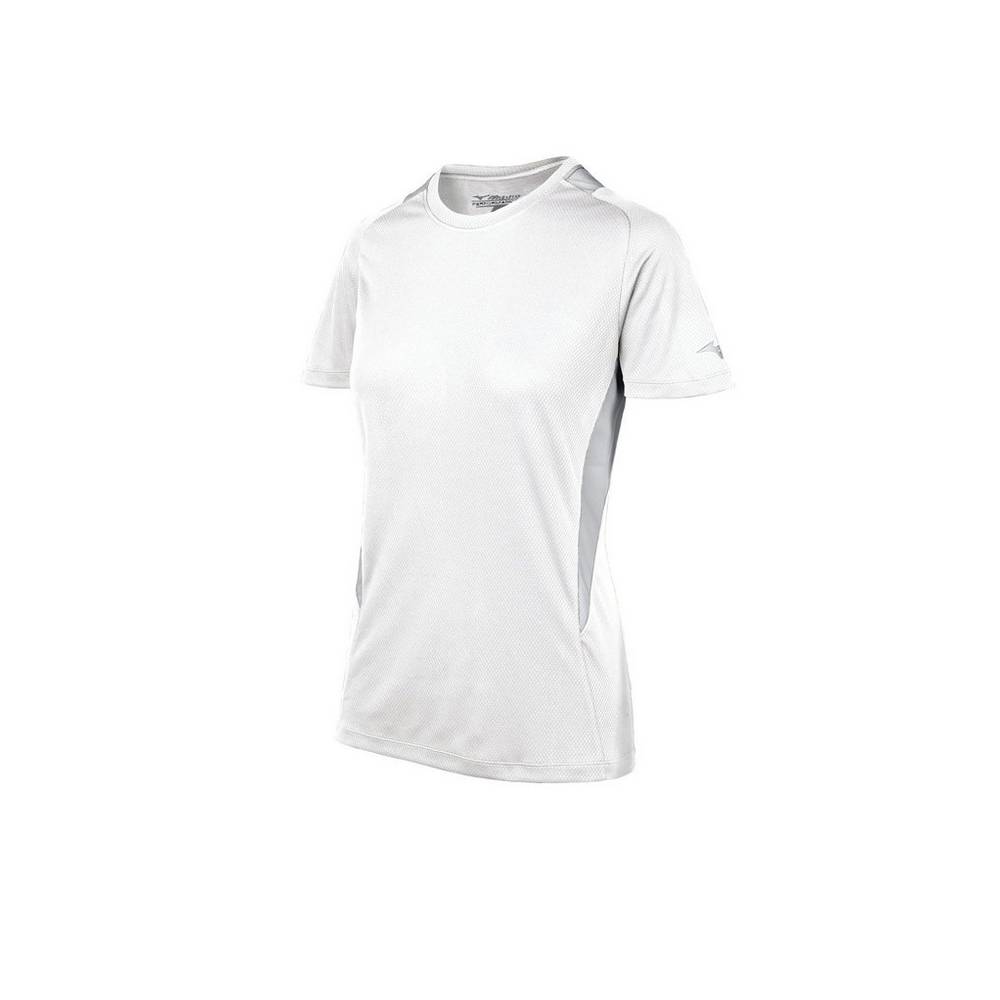 Damske Dresy Mizuno Crew Neck Softball Biele/Siva Vypredaj XZQI83249